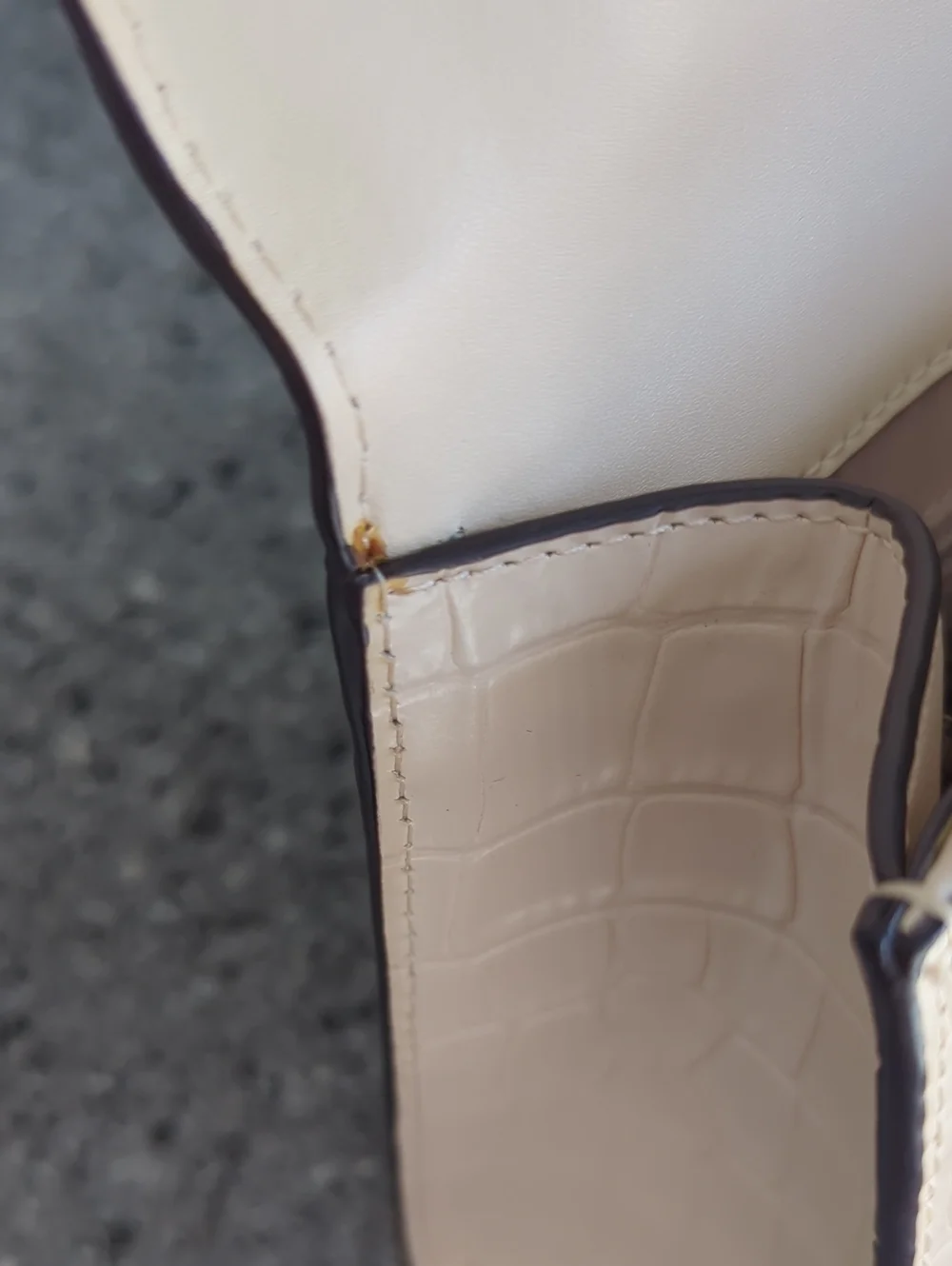 Kate Spade Darcy Croc-Embossed Leather Top Handle Satchel In Bare